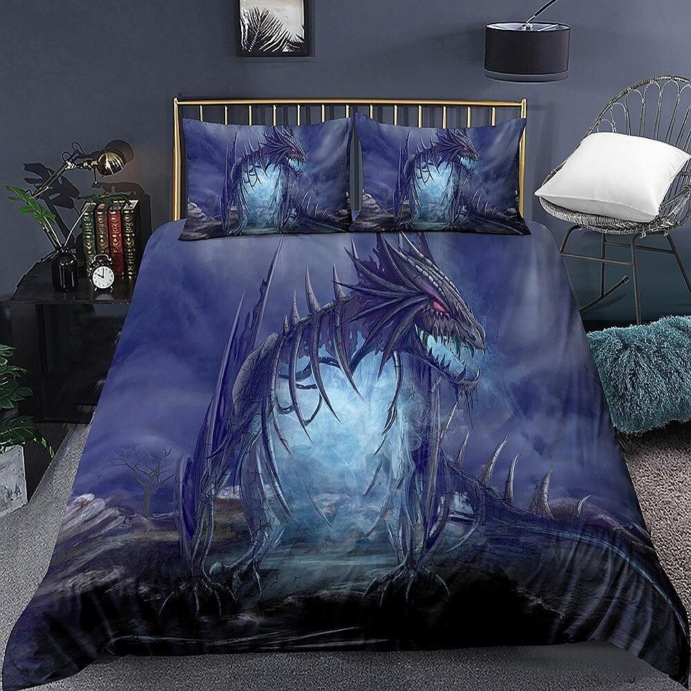 Ghostly Dragon Duvet Cover Bedding Set ghostly dragon duvet cover bedding set 8012