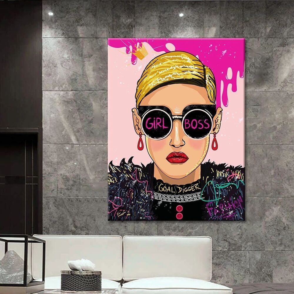 Girl Boss Motivational Positive Canvas Print - Wall Art Decor girl boss motivational positive canvas print wall art decor 8980