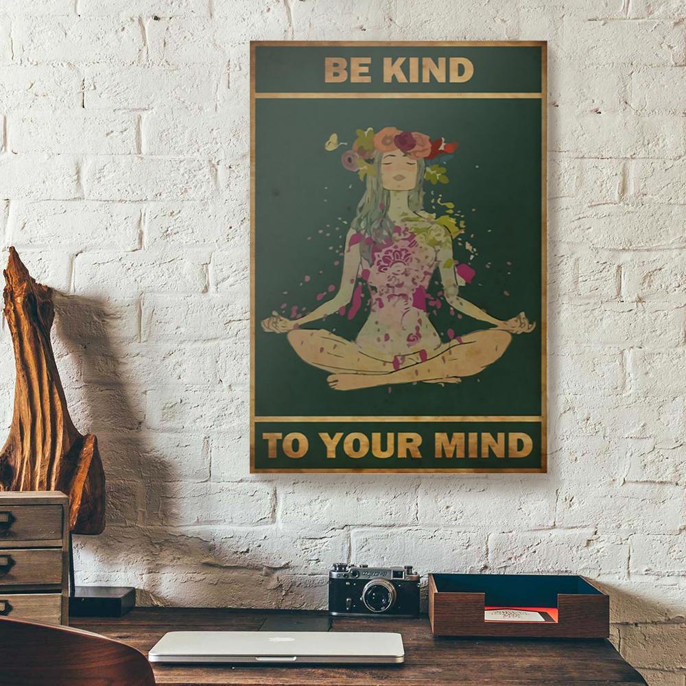 girl meditation canvas prints wall art decor 6049