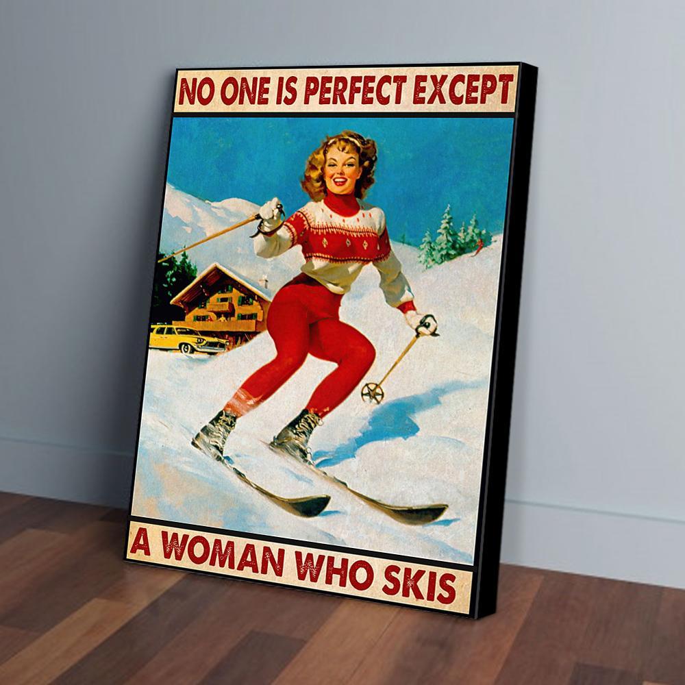 girl skiing canvas prints wall art decor 6267