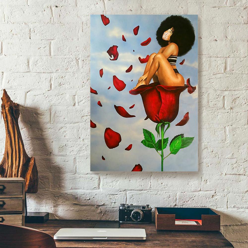 Girl With Roses Canvas Prints - Wall Art Decor girl with roses canvas prints wall art decor 4757