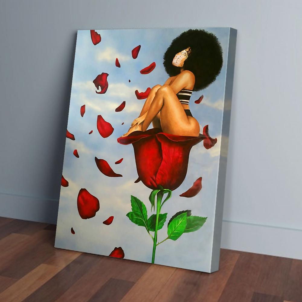 Girl With Roses Canvas Prints - Wall Art Decor girl with roses canvas prints wall art decor 6014