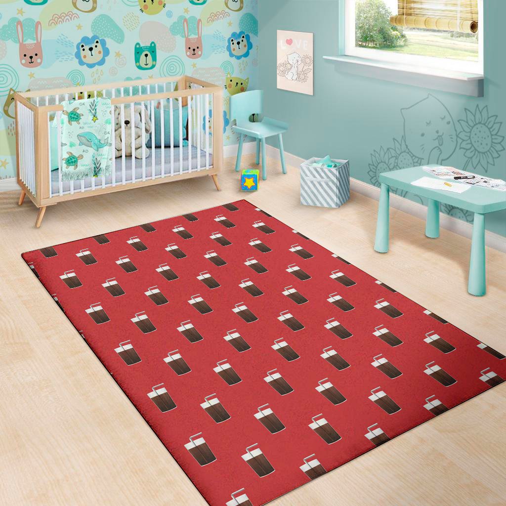 glass of cola pattern print area rug floor decor 4990