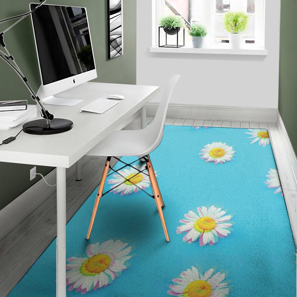 Glitch Daisy Flower Print Area Rug Floor Decor glitch daisy flower print area rug floor decor 5562
