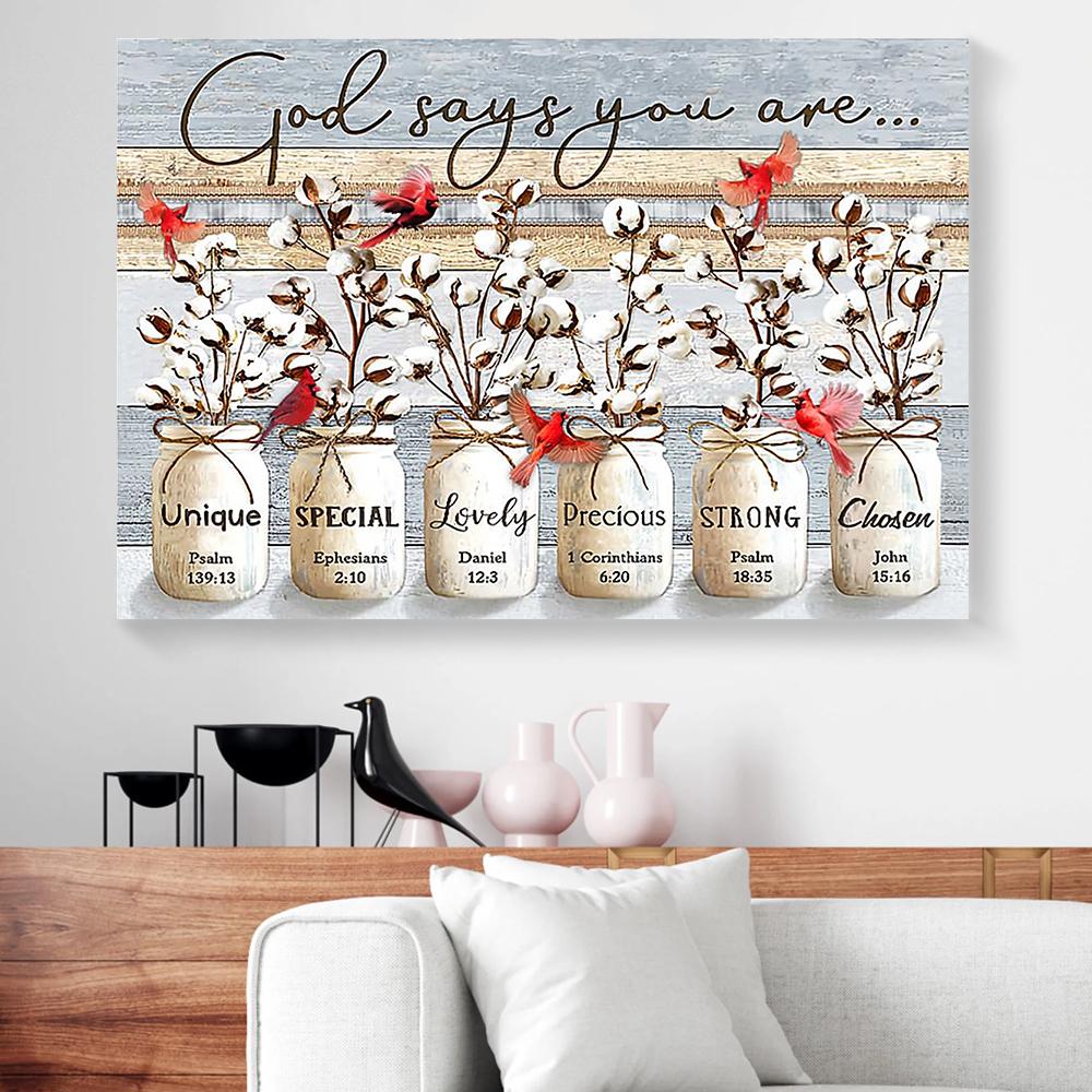 God Says You Are Cardinal Canvas Prints - Wall Art Decor god says you are cardinal canvas prints wall art decor 4583