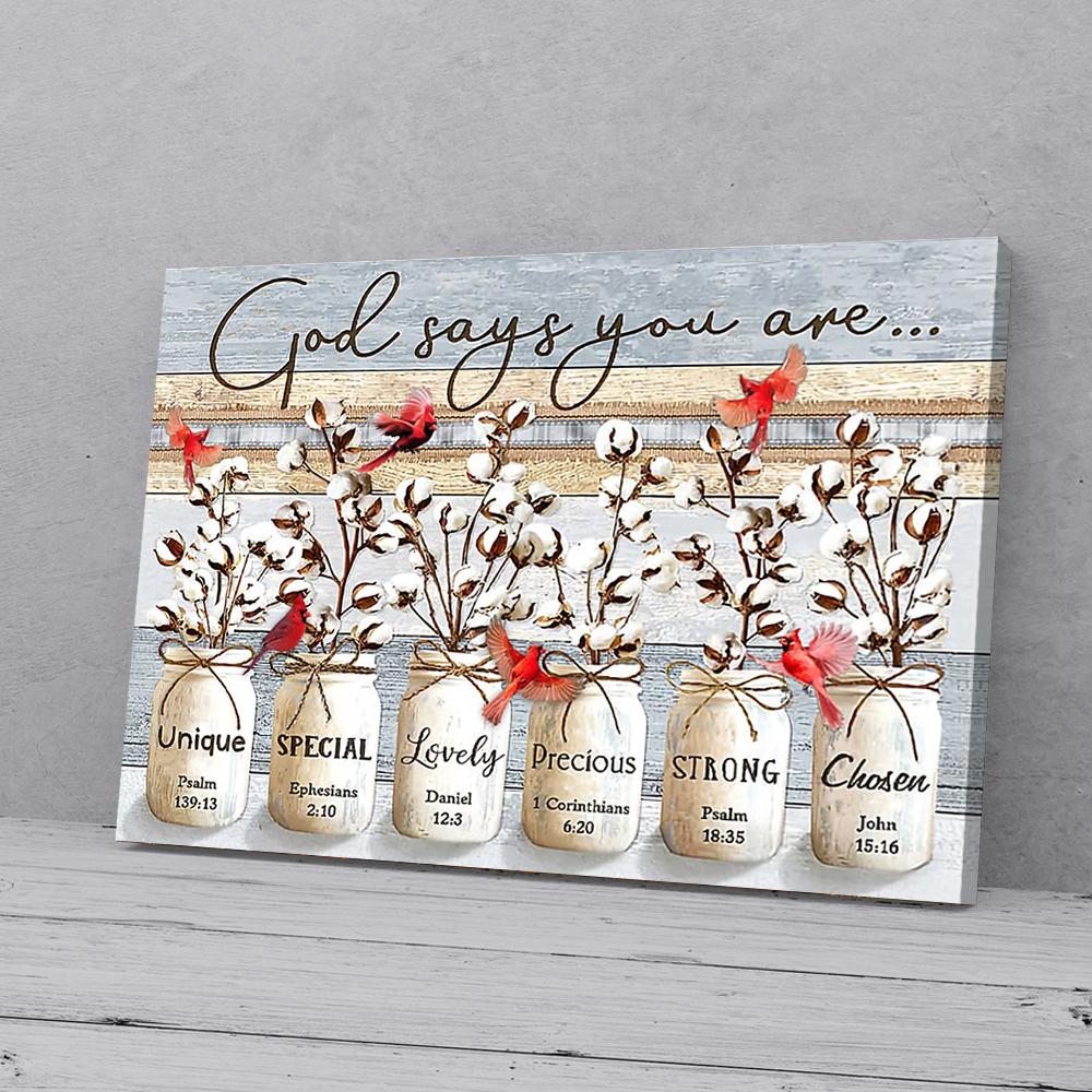God Says You Are Cardinal Canvas Prints - Wall Art Decor god says you are cardinal canvas prints wall art decor 4745