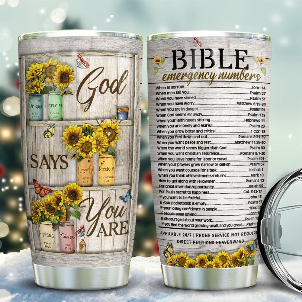god says you are stainless steel tumbler 1808