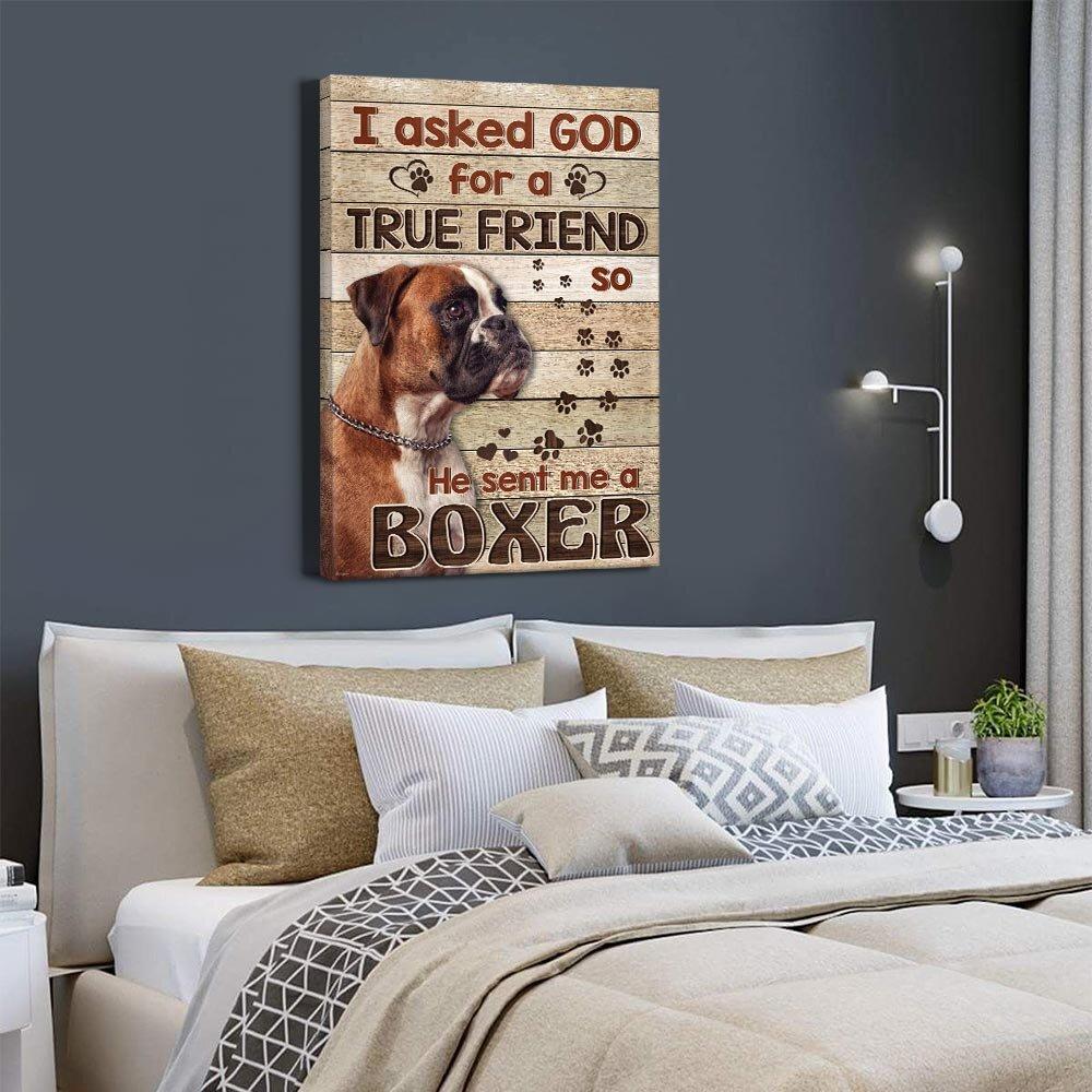 God Sent Me A Boxer Canvas Prints - Wall Art Decor god sent me a boxer canvas prints wall art decor 6135