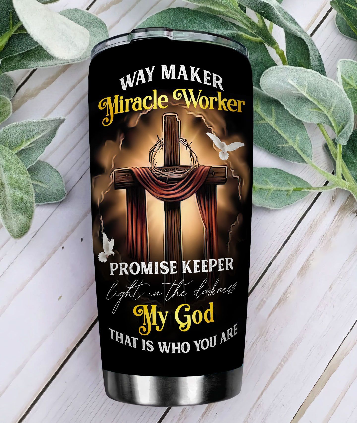 God Way Maker Personalized Stainless Steel Tumbler god way maker personalized stainless steel tumbler 5745