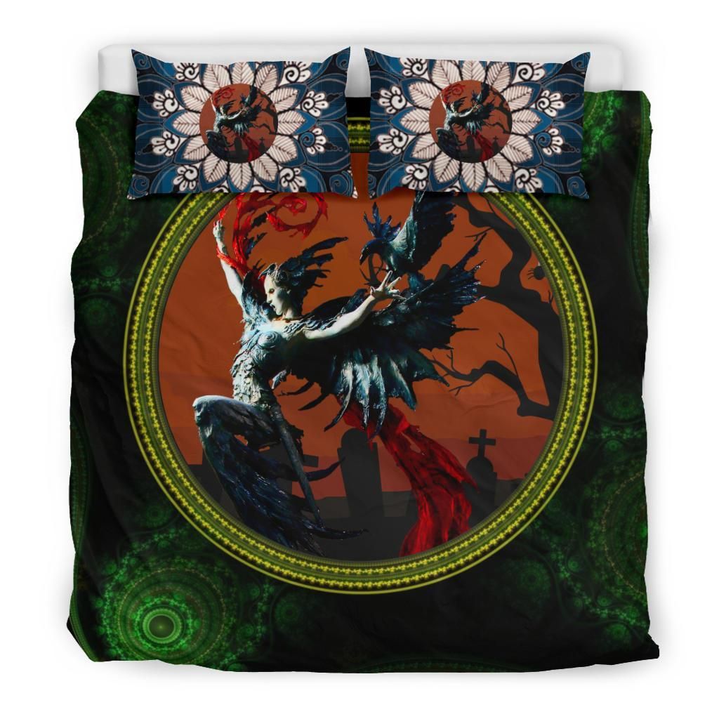 goddess of fate shamrock st patricks day duvet cover bedding set 5035