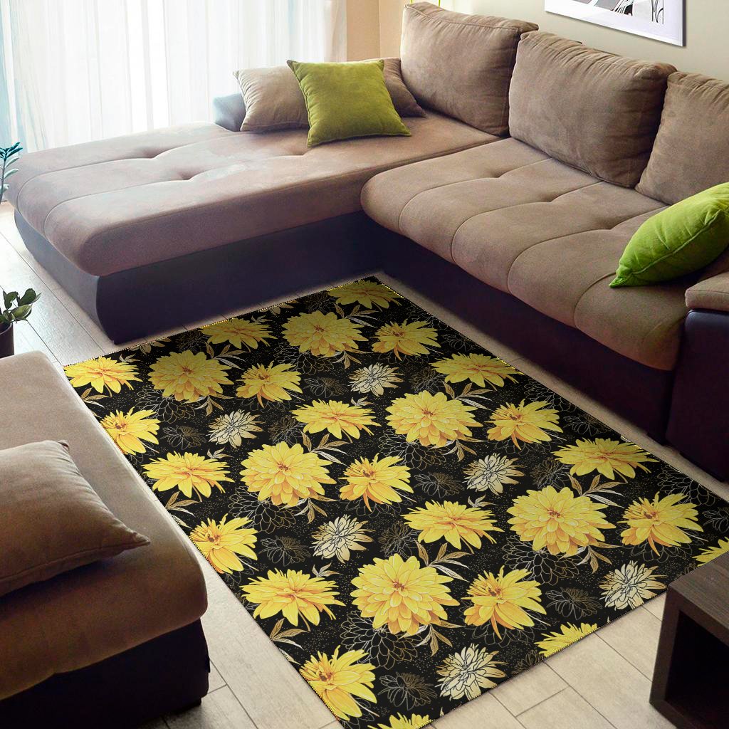 Gold And Yellow Floral Print Area Rug Floor Decor gold and yellow floral print area rug floor decor 5965