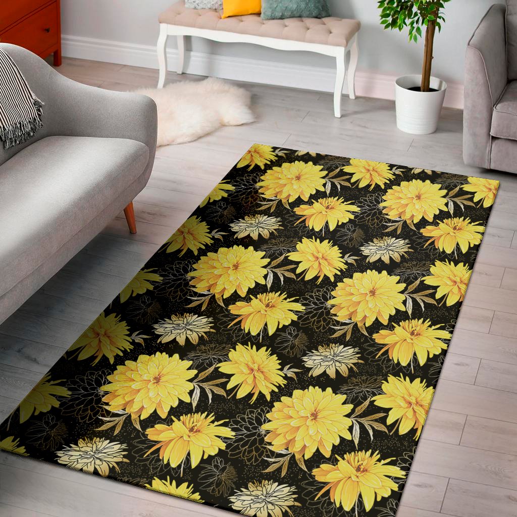 Gold And Yellow Floral Print Area Rug Floor Decor gold and yellow floral print area rug floor decor 8149