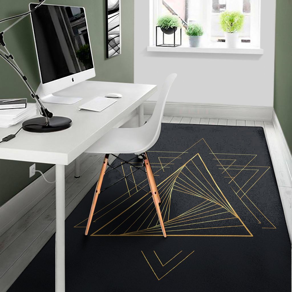 golden pyramid print area rug floor decor 1049