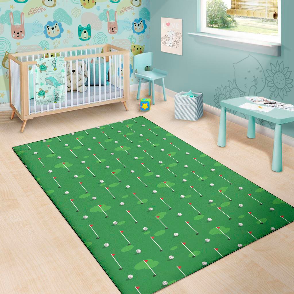 golf course pattern print area rug floor decor 3090
