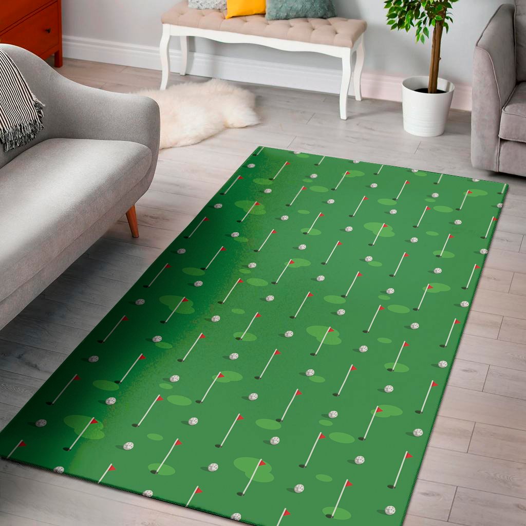 golf course pattern print area rug floor decor 4679