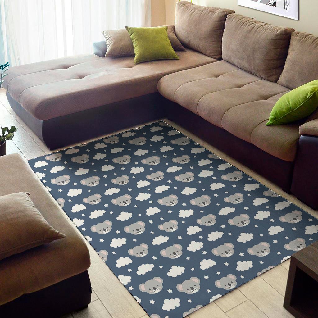 good night koala pattern print area rug floor decor 4871