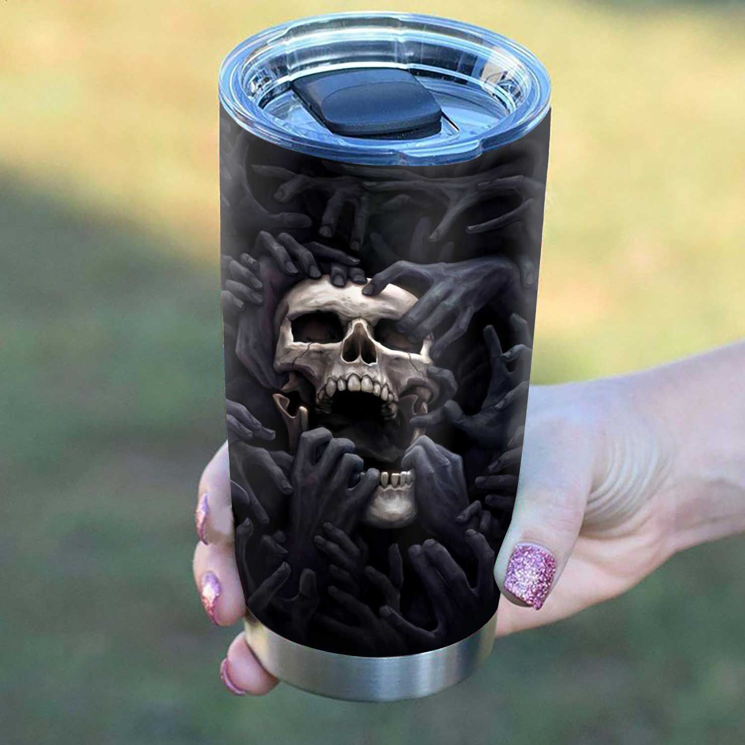 Grab Your Skull Personalized Stainless Steel Tumbler grab your skull personalized stainless steel tumbler 2262
