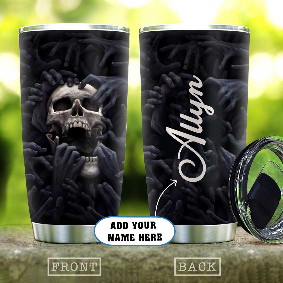 Grab Your Skull Personalized Stainless Steel Tumbler grab your skull personalized stainless steel tumbler 7034