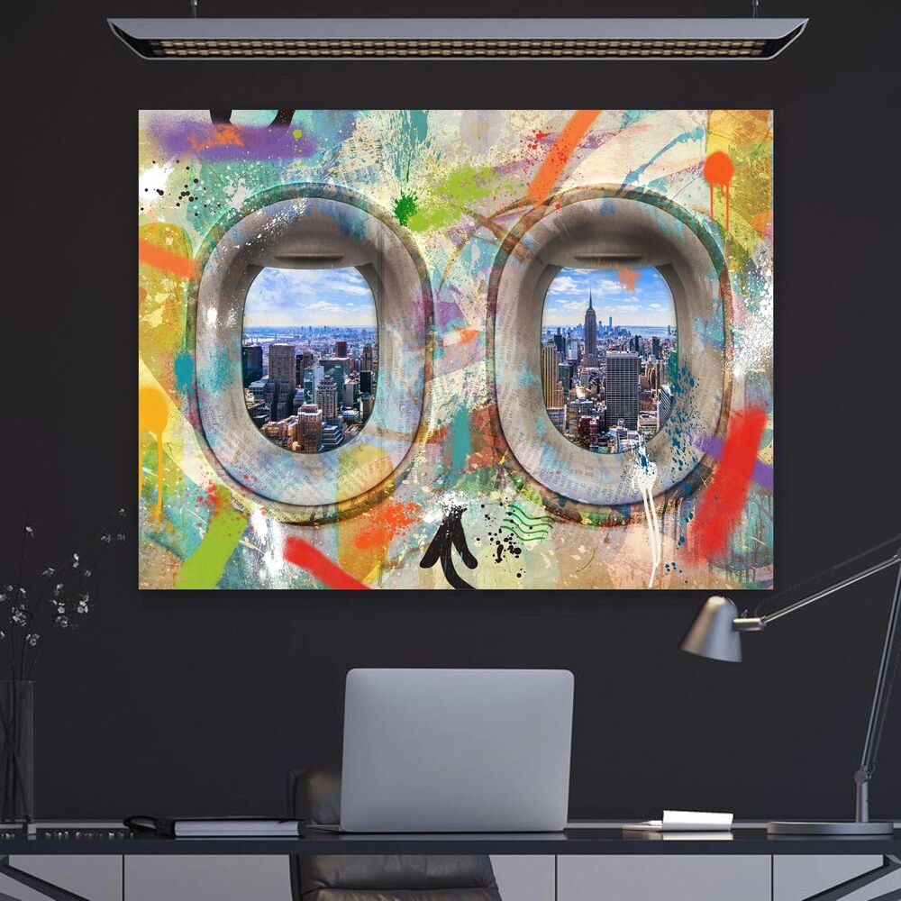 Graffiti Plane New York Motivational Positive Canvas Print - Wall Art Decor graffiti plane new york motivational positive canvas print wall art decor 5111