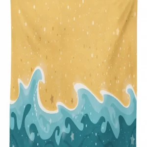 Grange Waves Stars 3D Printed Tablecloth Table Decor 1 grange waves stars 3d printed tablecloth table decor 4936