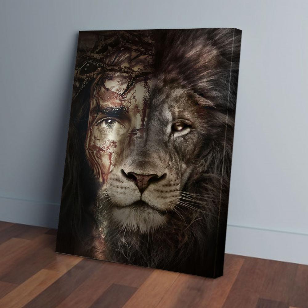 Great God Lion Vertical Canvas Prints - Wall Art Decor great god lion vertical canvas prints wall art decor 5732