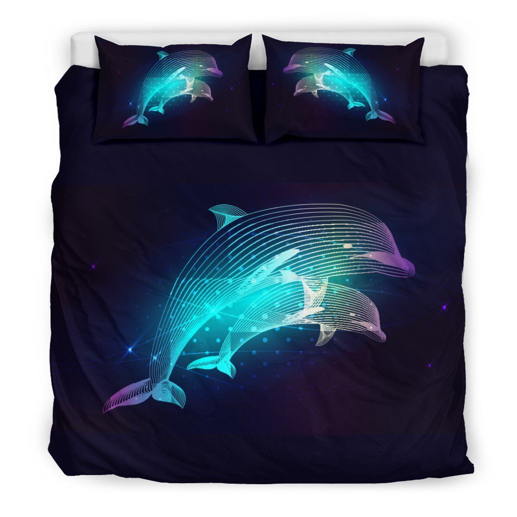 greece dolphin lightning pattern bedding set bedroom decor 4977