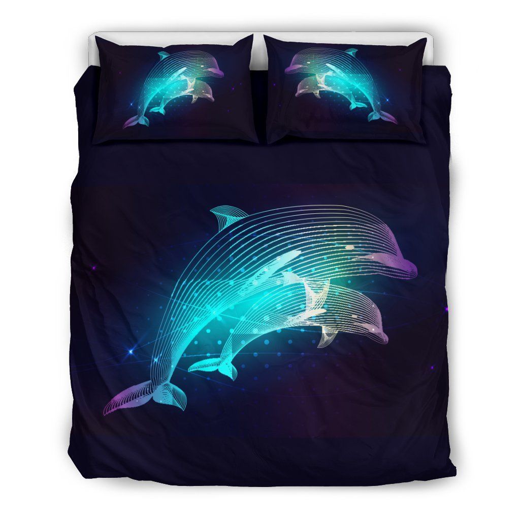 greece dolphin lightning pattern bedding set bedroom decor 7195
