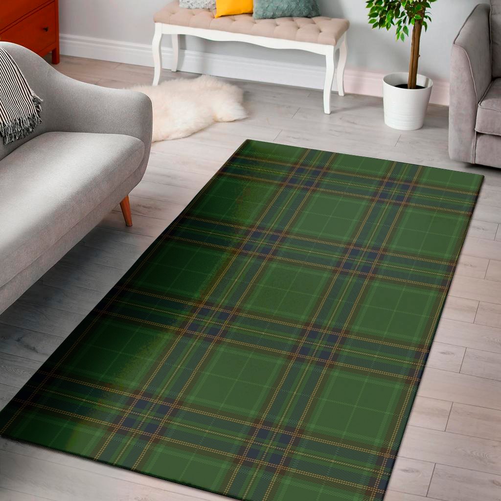 green and blue stewart tartan print area rug floor decor 6225
