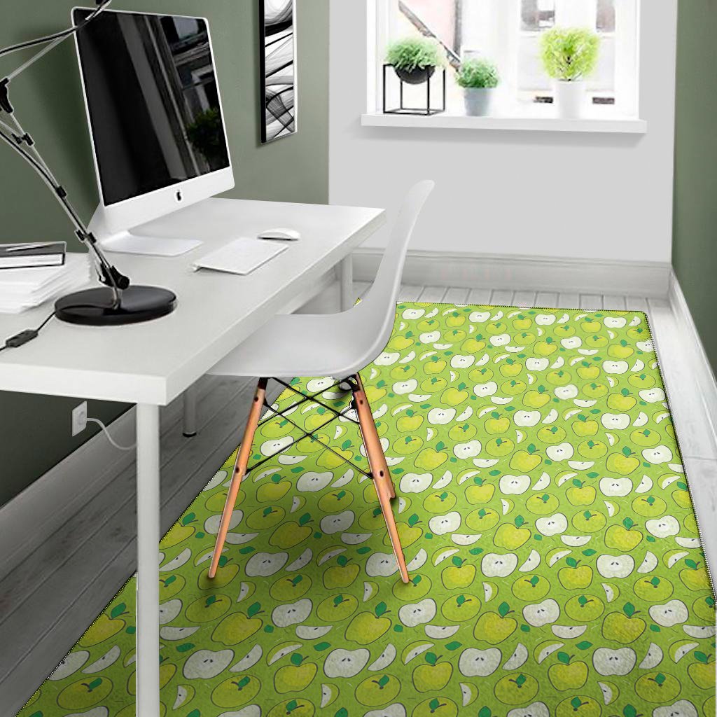 green apple fruit pattern print area rug floor decor 6935