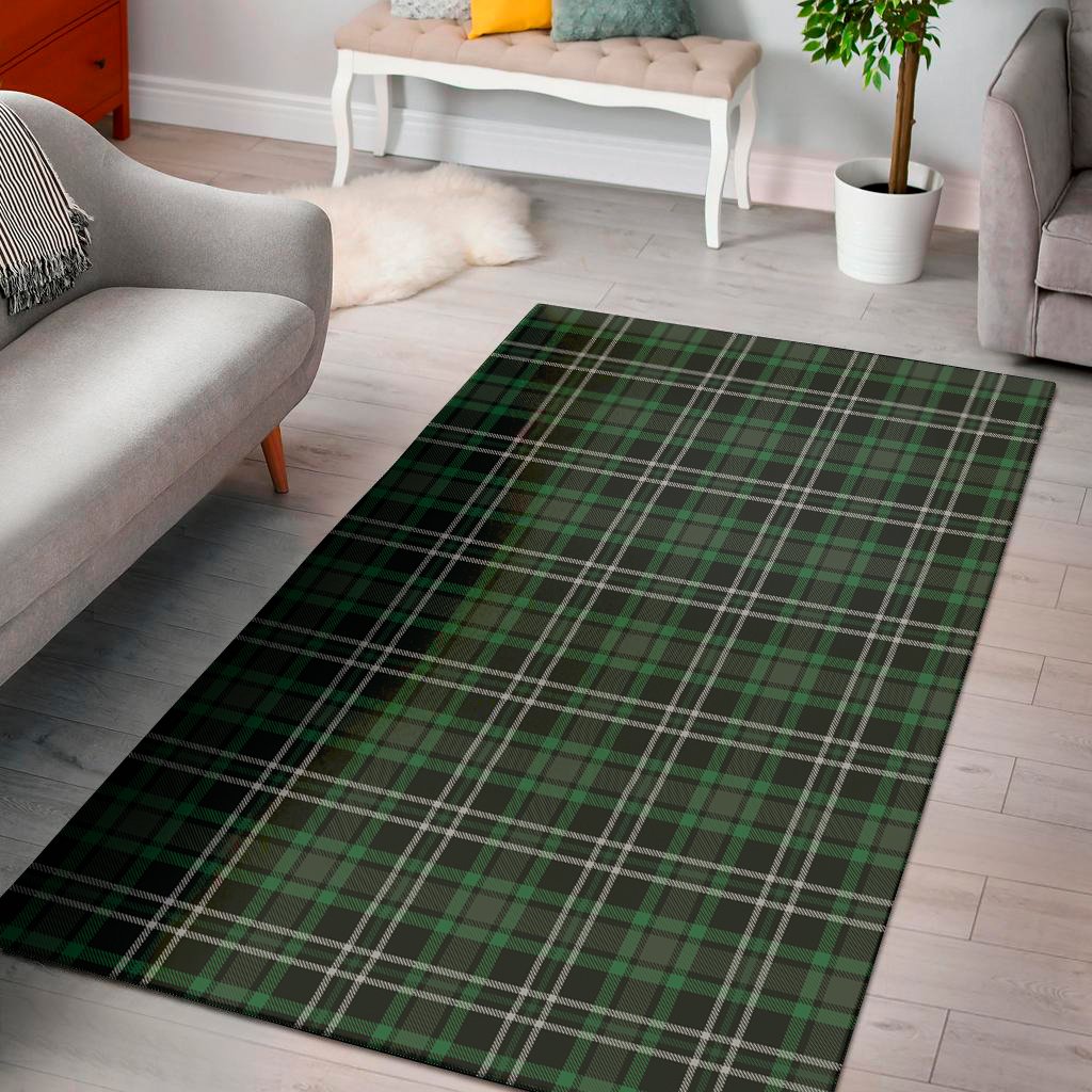 green black and white tartan print area rug floor decor 8540