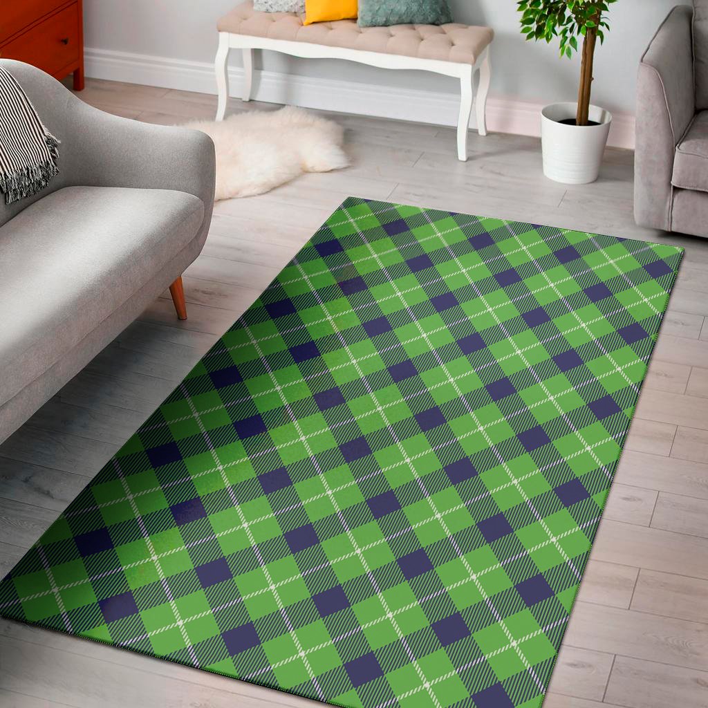 green blue and white plaid pattern print area rug floor decor 8088