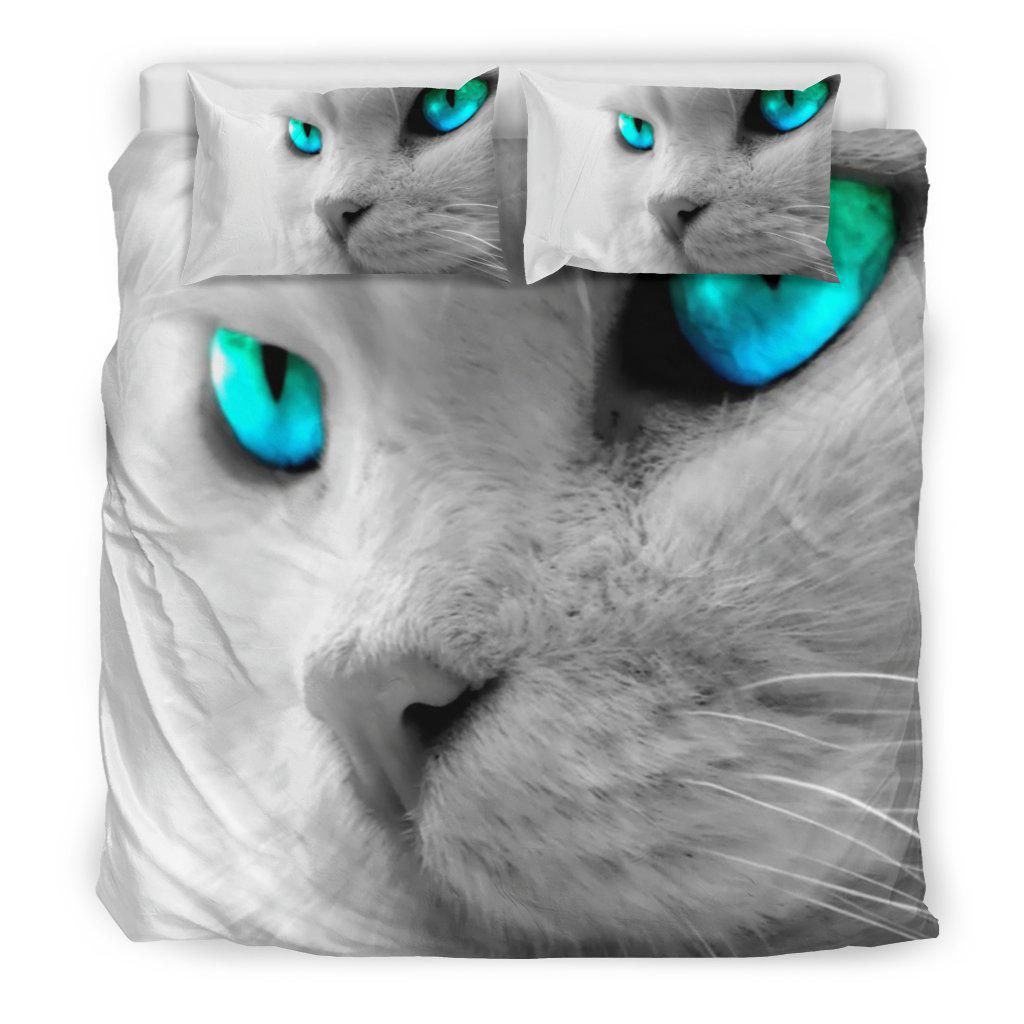 Green Cat Eyes Duvet Cover Bedding Set green cat eyes duvet cover bedding set 7911