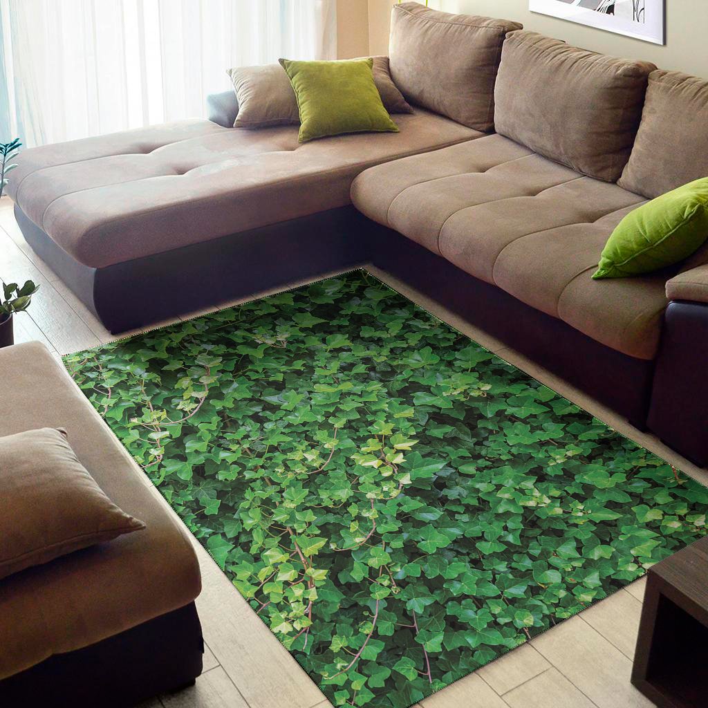green ivy wall print area rug floor decor 2355