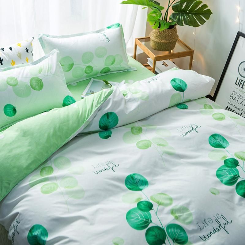 green leaves 3d printed bedding set bedroom decor 4992