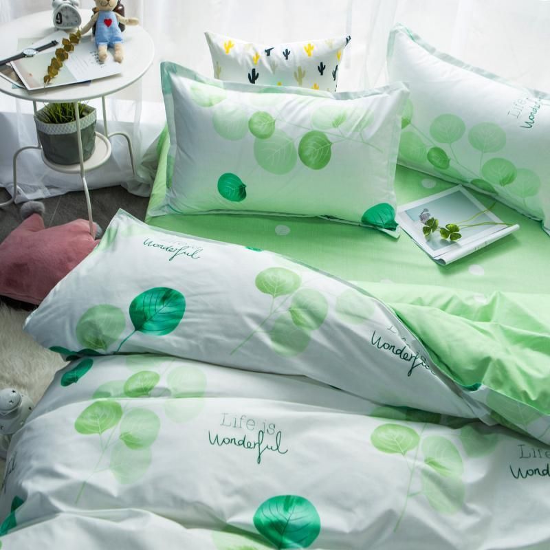 green leaves 3d printed bedding set bedroom decor 7614