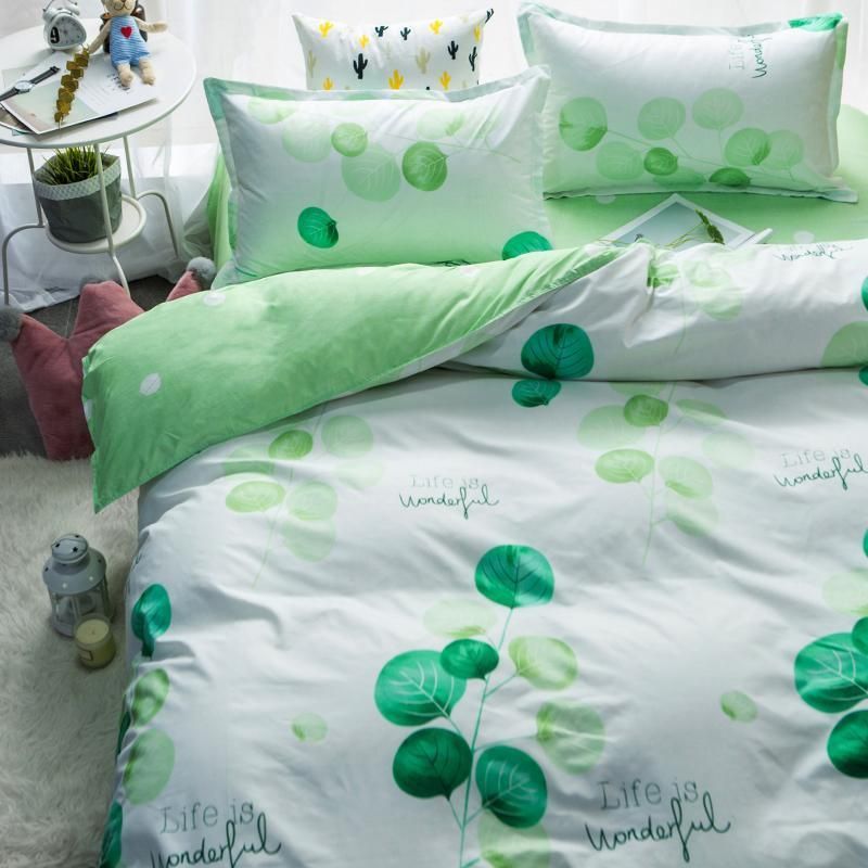 green leaves 3d printed bedding set bedroom decor 8928