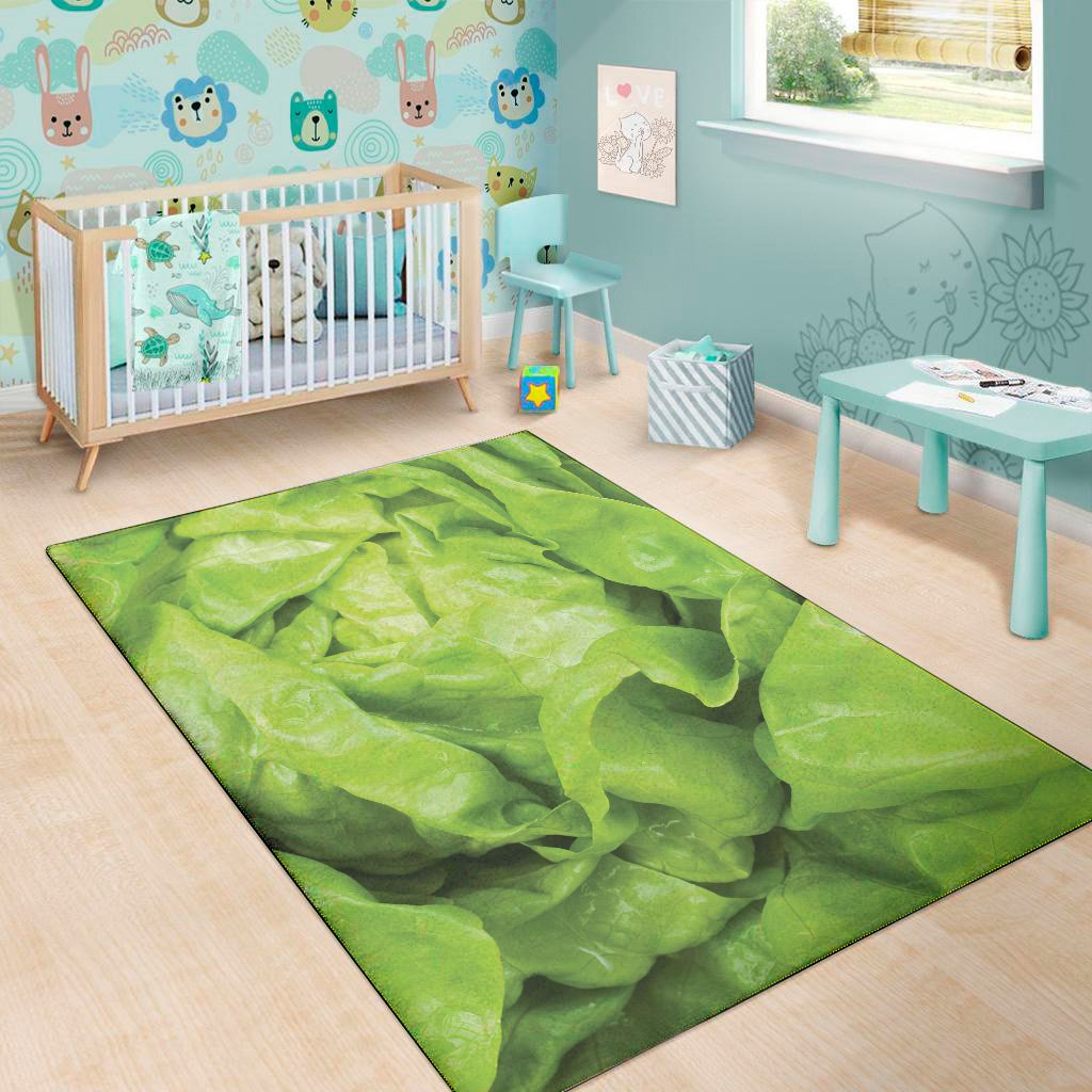 green lettuce leaves print area rug floor decor 1735