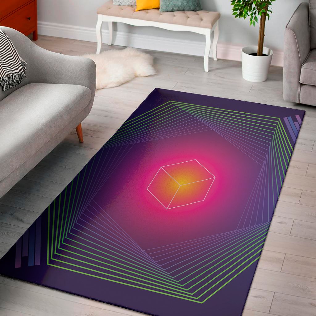 green light edm geometric print area rug floor decor 7554