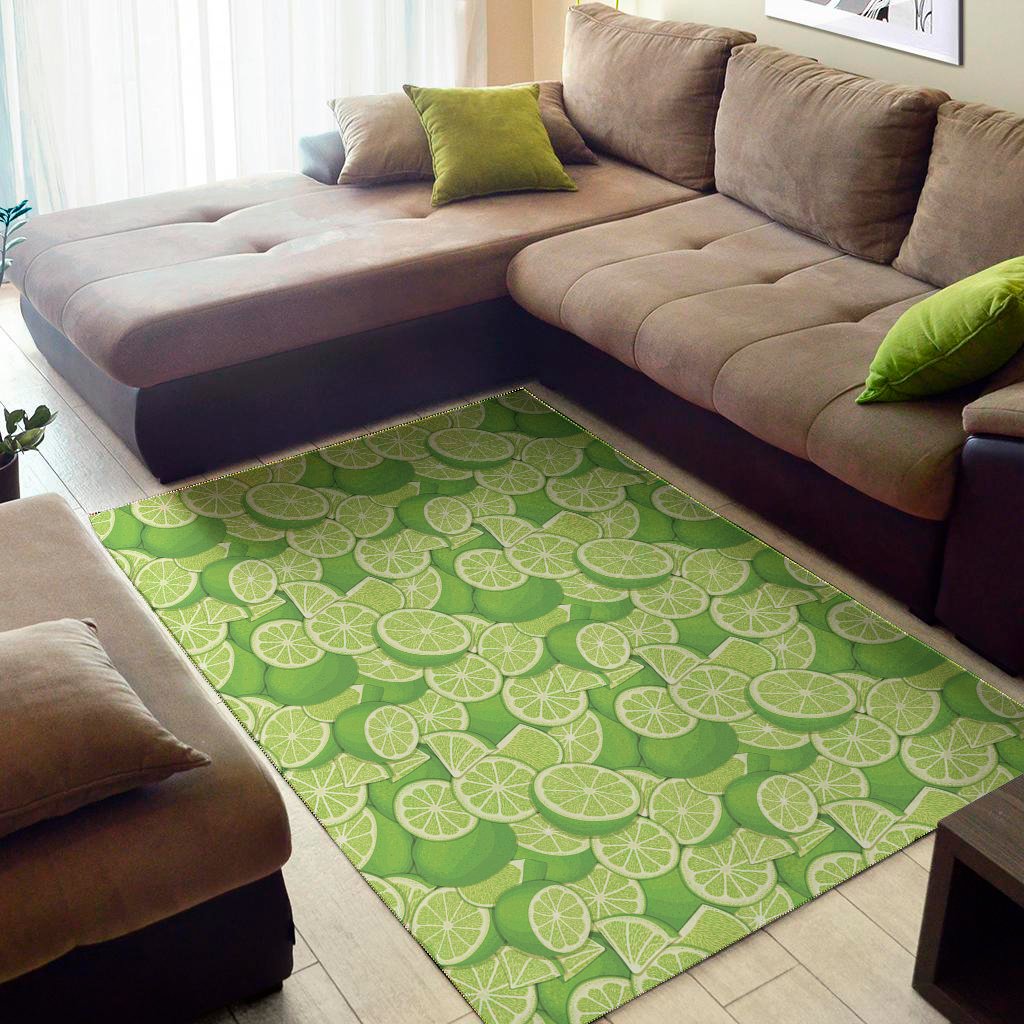 green lime pattern print area rug floor decor 6743
