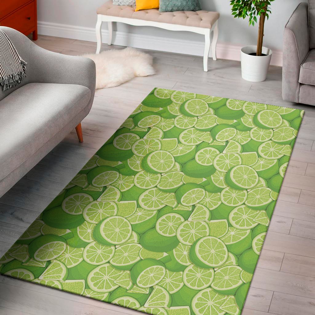green lime pattern print area rug floor decor 7720