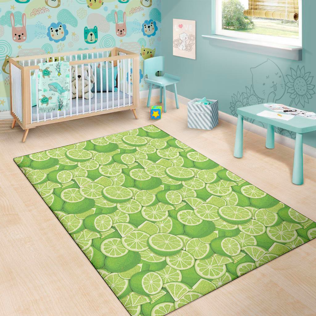 green lime pattern print area rug floor decor 7793