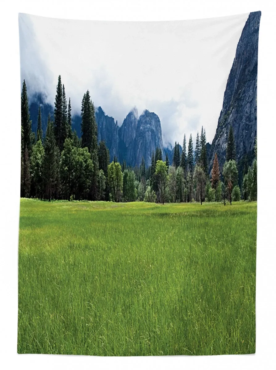 Green Meadow Scenery 3D Printed Tablecloth Table Decor green meadow scenery 3d printed tablecloth table decor 7802