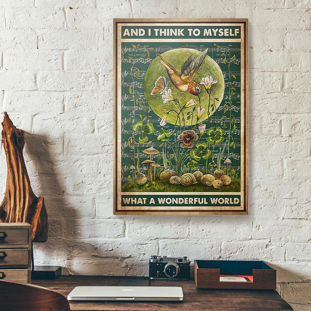 green moon music butterfly hummingbird canvas prints wall art decor 5497