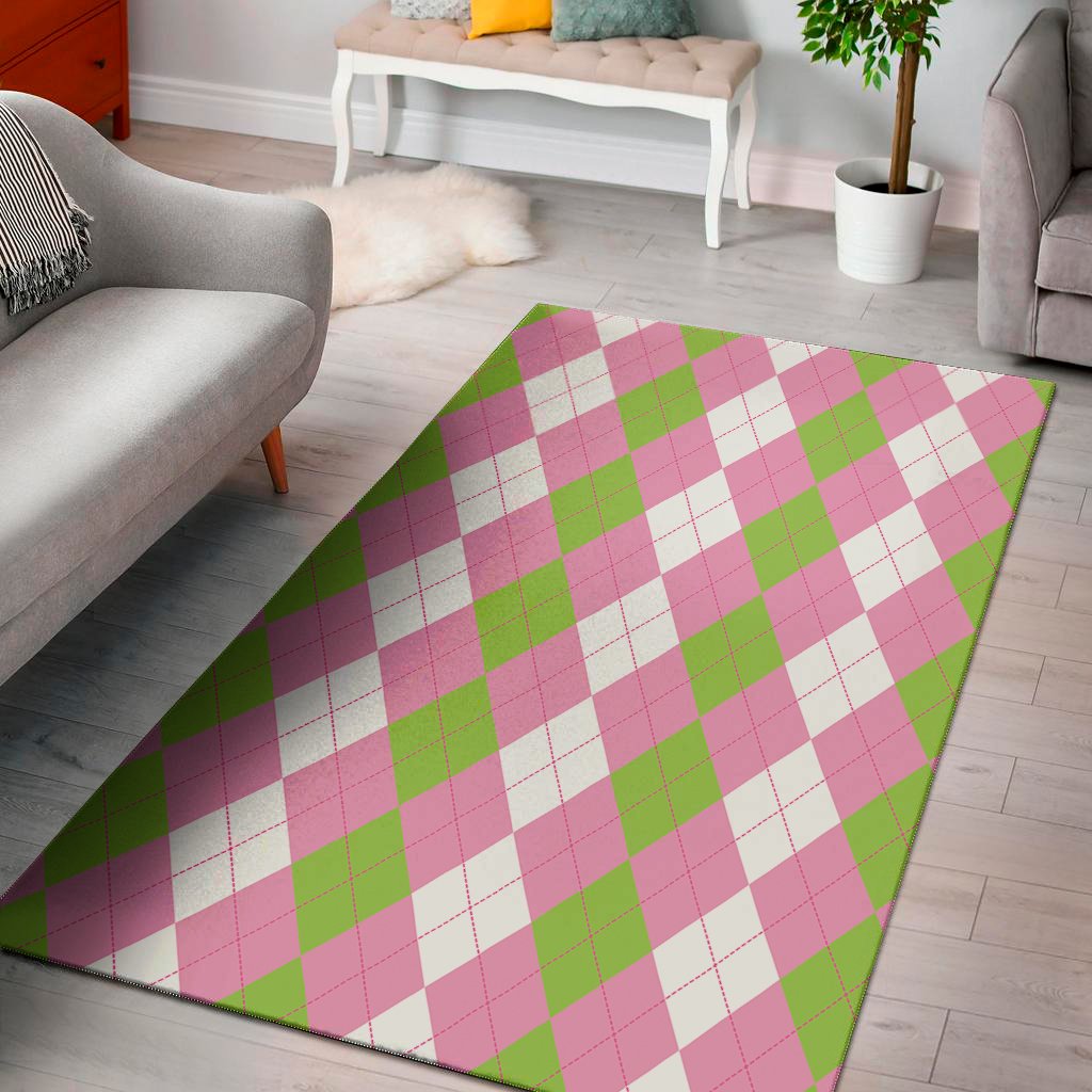 green pink and white argyle print area rug floor decor 2042