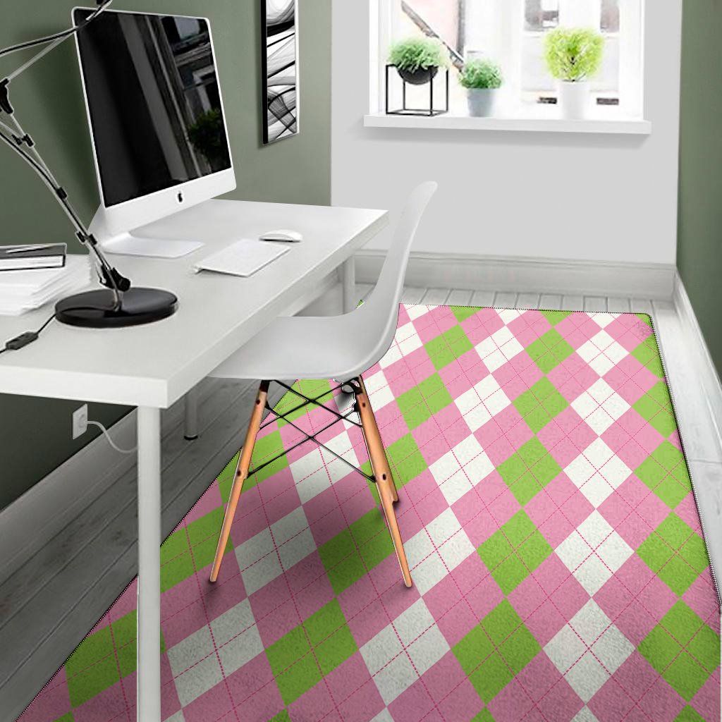 green pink and white argyle print area rug floor decor 4930