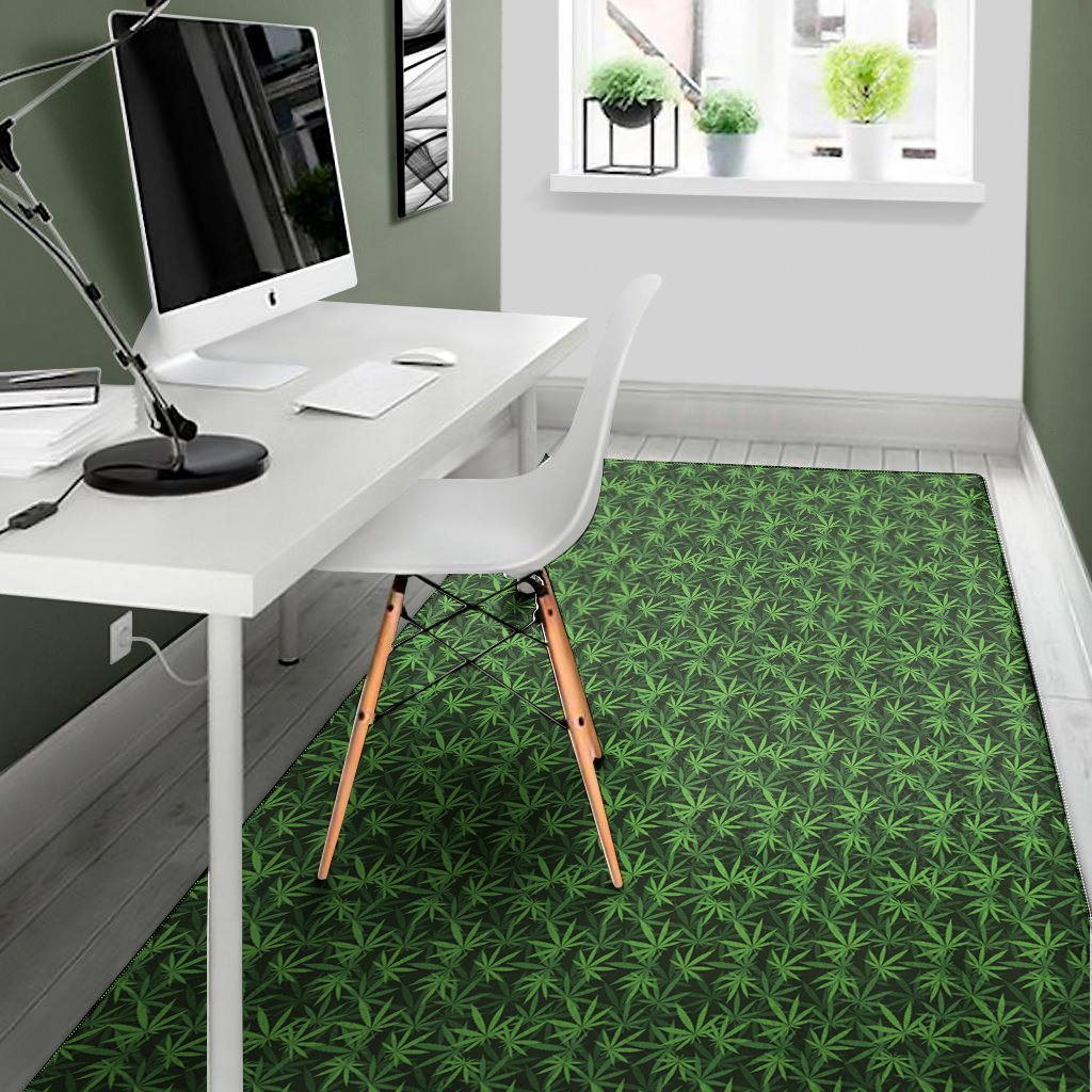 green pot leaf pattern print area rug floor decor 2517