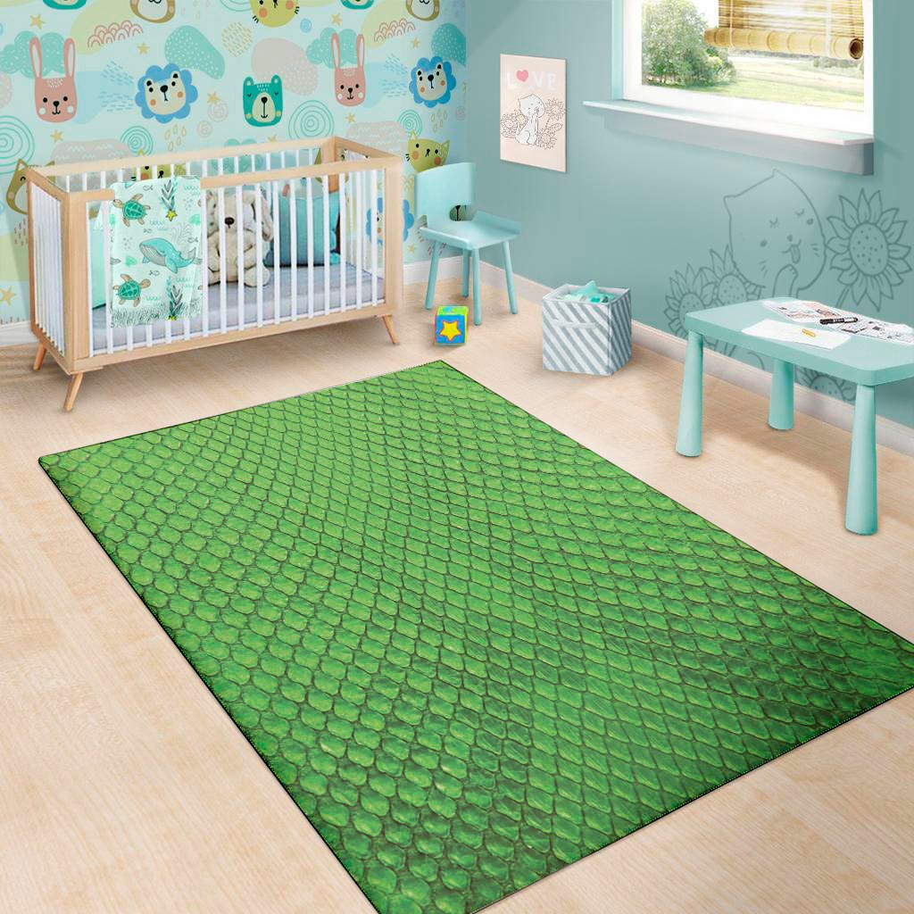 green python snakeskin print area rug floor decor 4608
