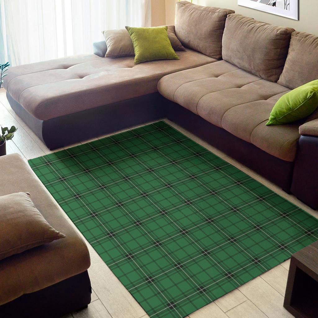 green stewart tartan print area rug floor decor 5106