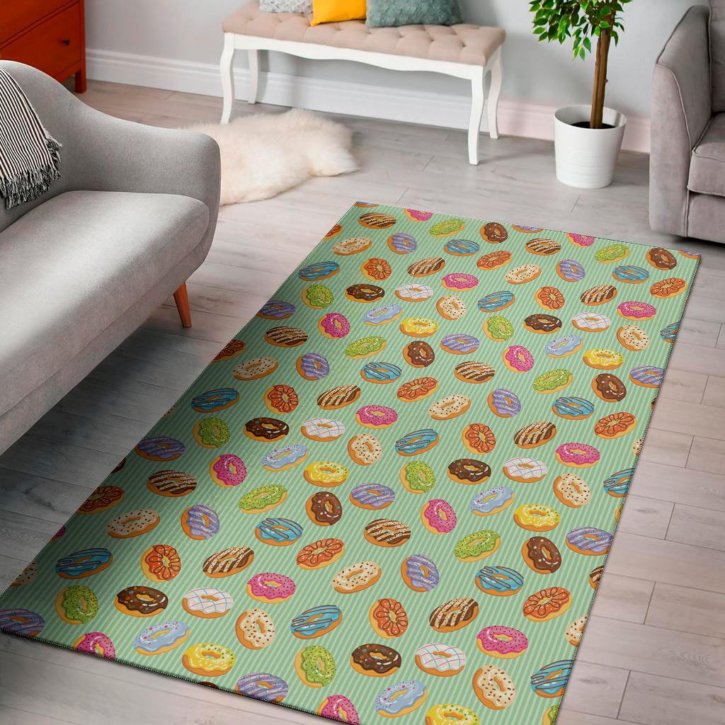 green striped donut pattern print area rug floor decor 5108