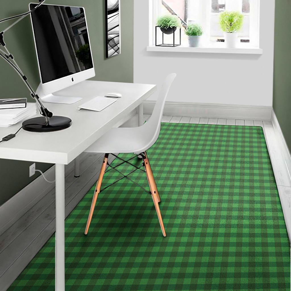 green tartan saint patricks day print area rug floor decor 4984